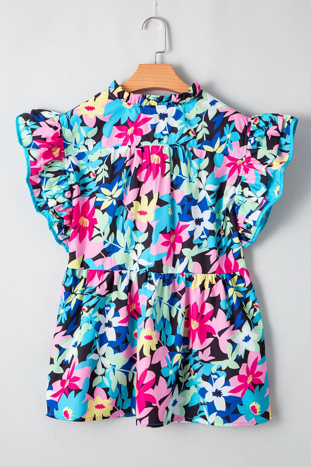 Dani Sleeve Tied Notched PLUS Blouse - Hello Beautiful BoutiquePlus Size Blouses & ShirtsThreaded Pear