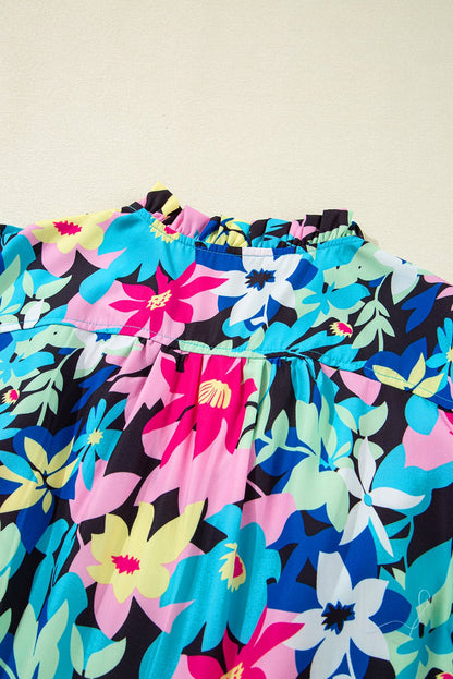 Dani Sleeve Tied Notched PLUS Blouse - Hello Beautiful BoutiquePlus Size Blouses & ShirtsThreaded Pear
