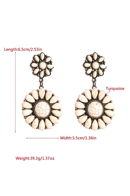 Daniela Flower Shape Stud Earrings - Hello Beautiful BoutiqueJewelryThreaded Pear