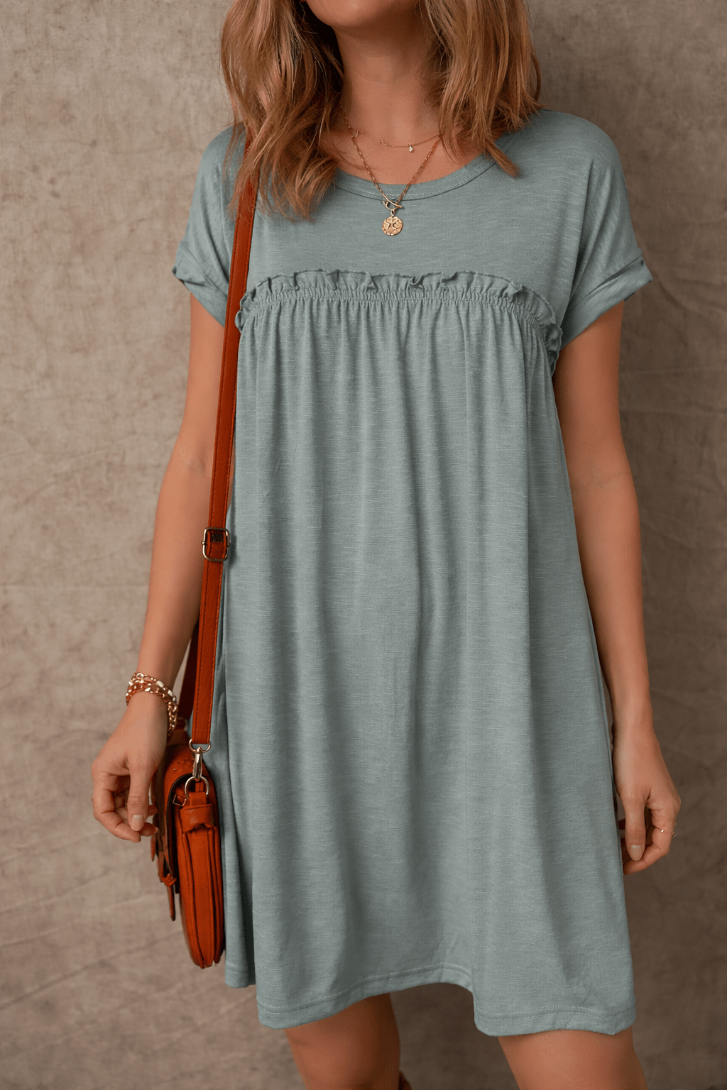 Daniela Gathered Seam T Shirt - Hello Beautiful BoutiqueT Shirt DressesThreaded Pear