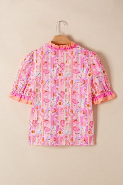 Danna Trim Short Sleeve Blouse - Hello Beautiful BoutiqueBlouses & ShirtsThreaded Pear