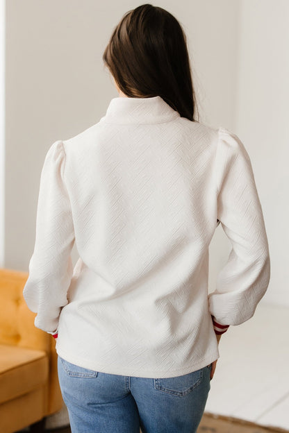 Danna Zipped Collar Pullover Top - Hello Beautiful BoutiqueLong Sleeve TopsThreaded Pear