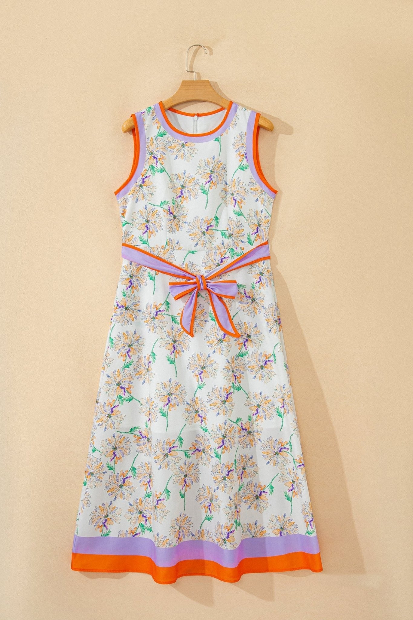 Daphne Belted Sleeveless Maxi Dress - Hello Beautiful BoutiqueFloral DressesThreaded Pear