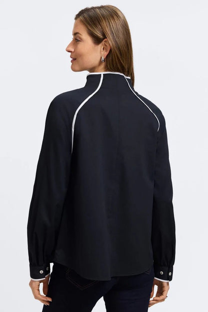 Daphne Contrast Piping Top - Hello Beautiful BoutiqueTopFoxcroft