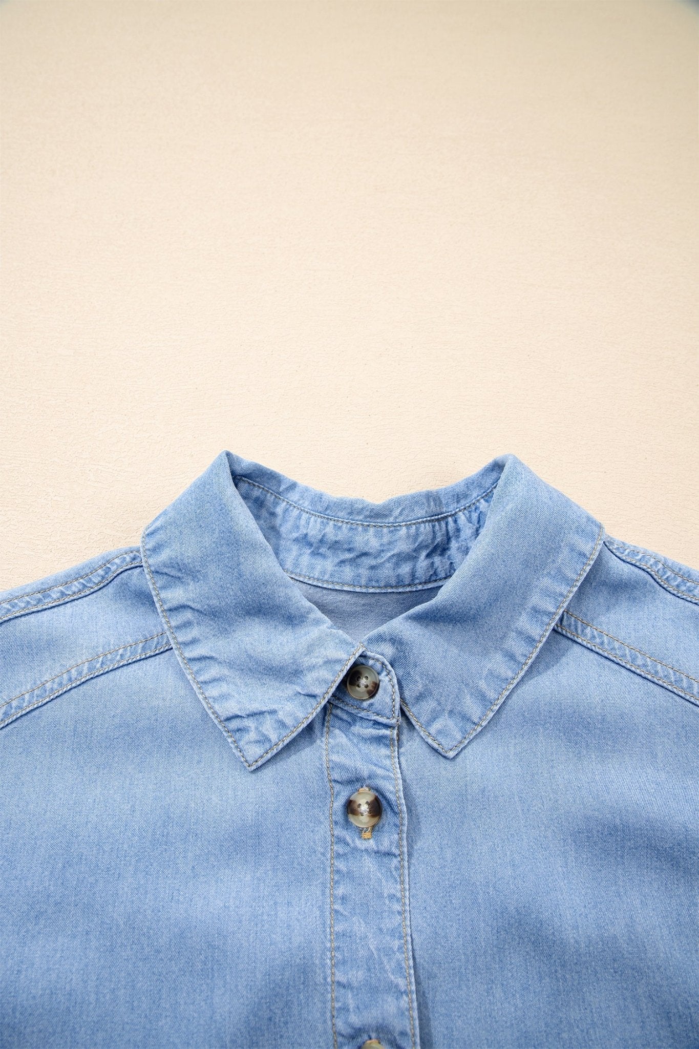 Daphne High Low Chambray Shirt - Hello Beautiful BoutiqueBlouses & ShirtsThreaded Pear