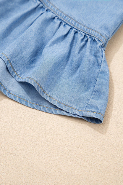 Daphne High Low Chambray Shirt - Hello Beautiful BoutiqueBlouses & ShirtsThreaded Pear