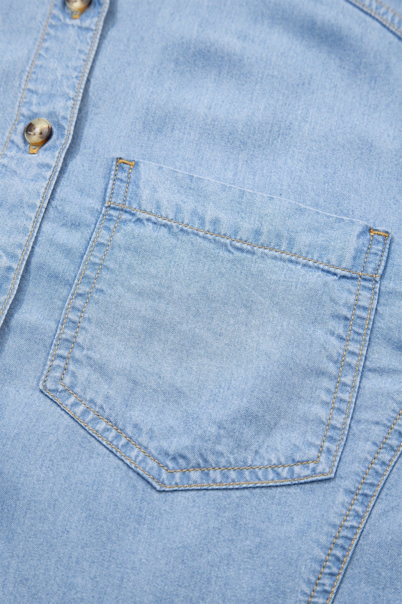 Daphne High Low Chambray Shirt - Hello Beautiful BoutiqueBlouses & ShirtsThreaded Pear