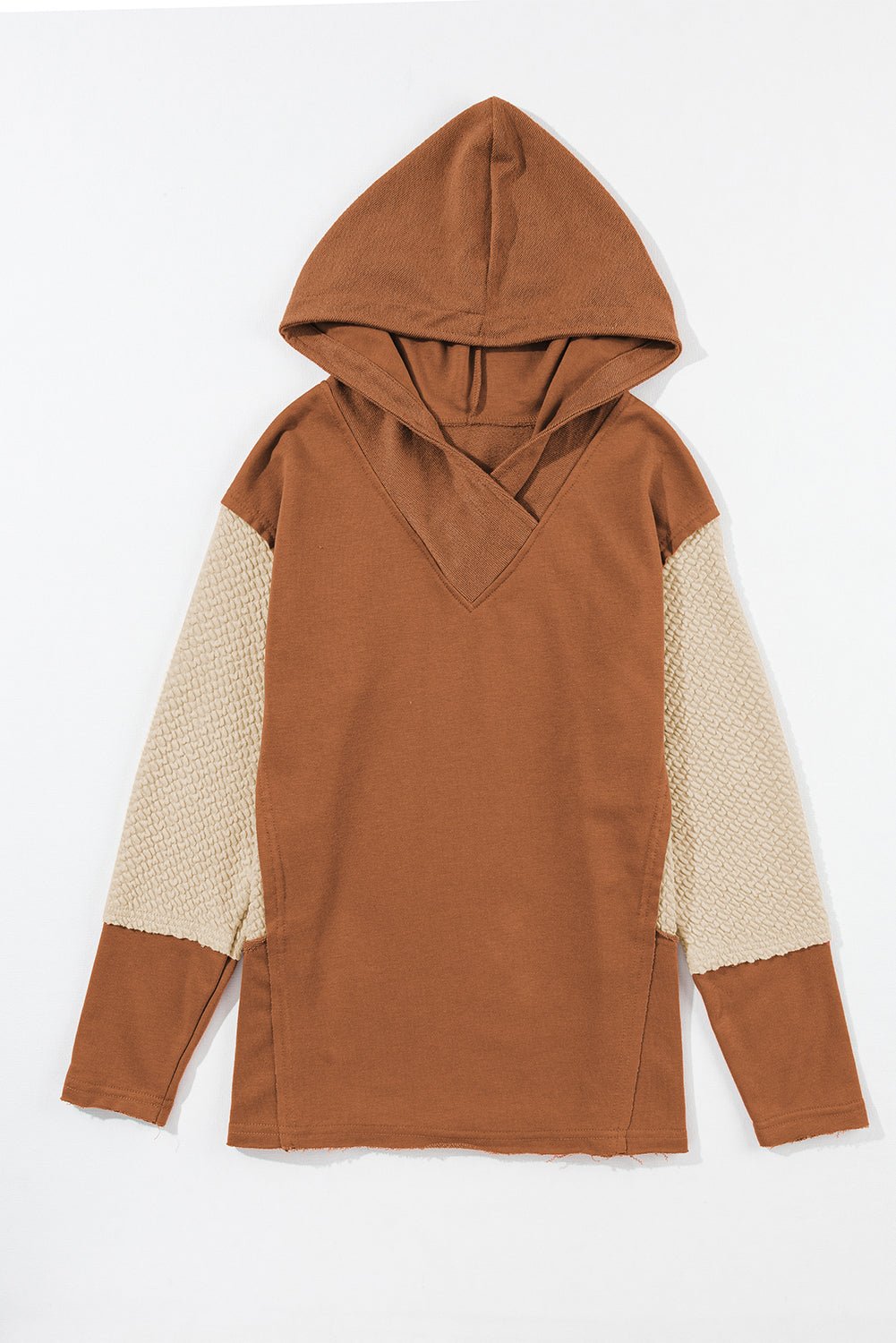 Daphne Sleeves Patchwork Colorblock Hoodie - Hello Beautiful Boutique20% OFFThreaded Pear