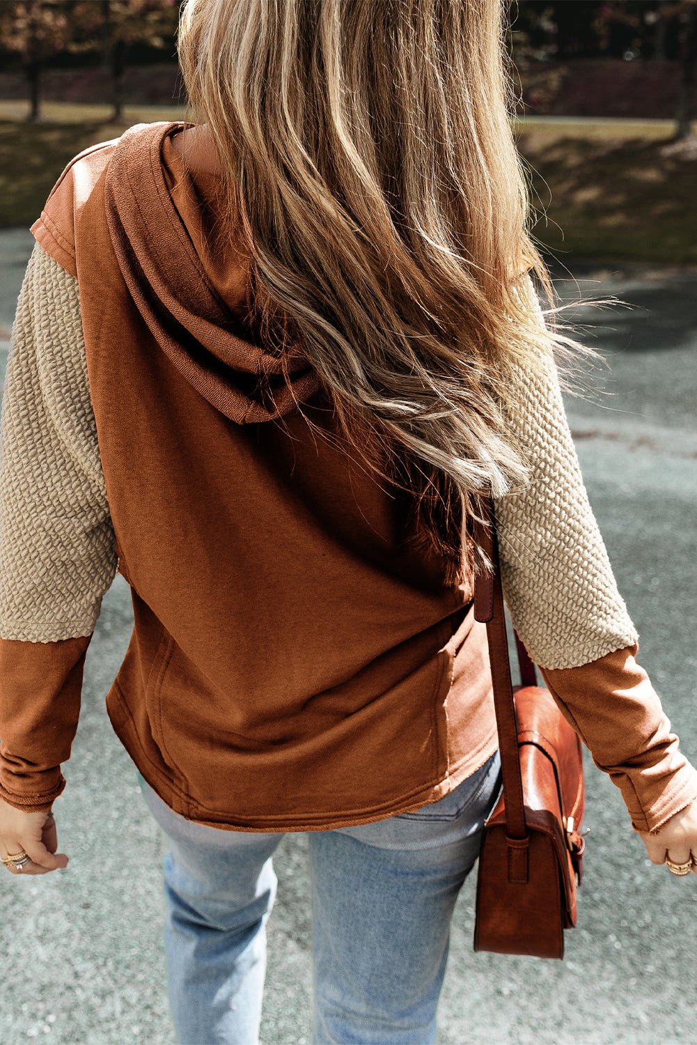 Daphne Sleeves Patchwork Colorblock Hoodie - Hello Beautiful Boutique20% OFFThreaded Pear