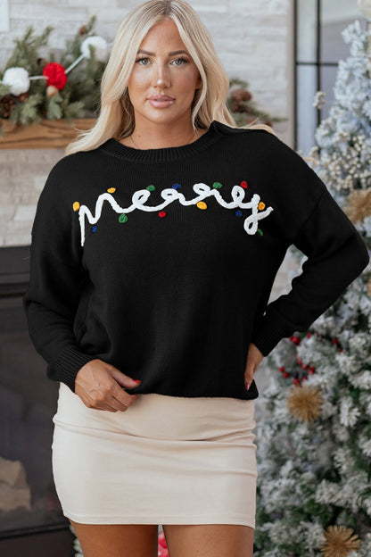 Darcy Christmas Drop Shoulder Sweater - Hello Beautiful BoutiqueSweatersThreaded Pear