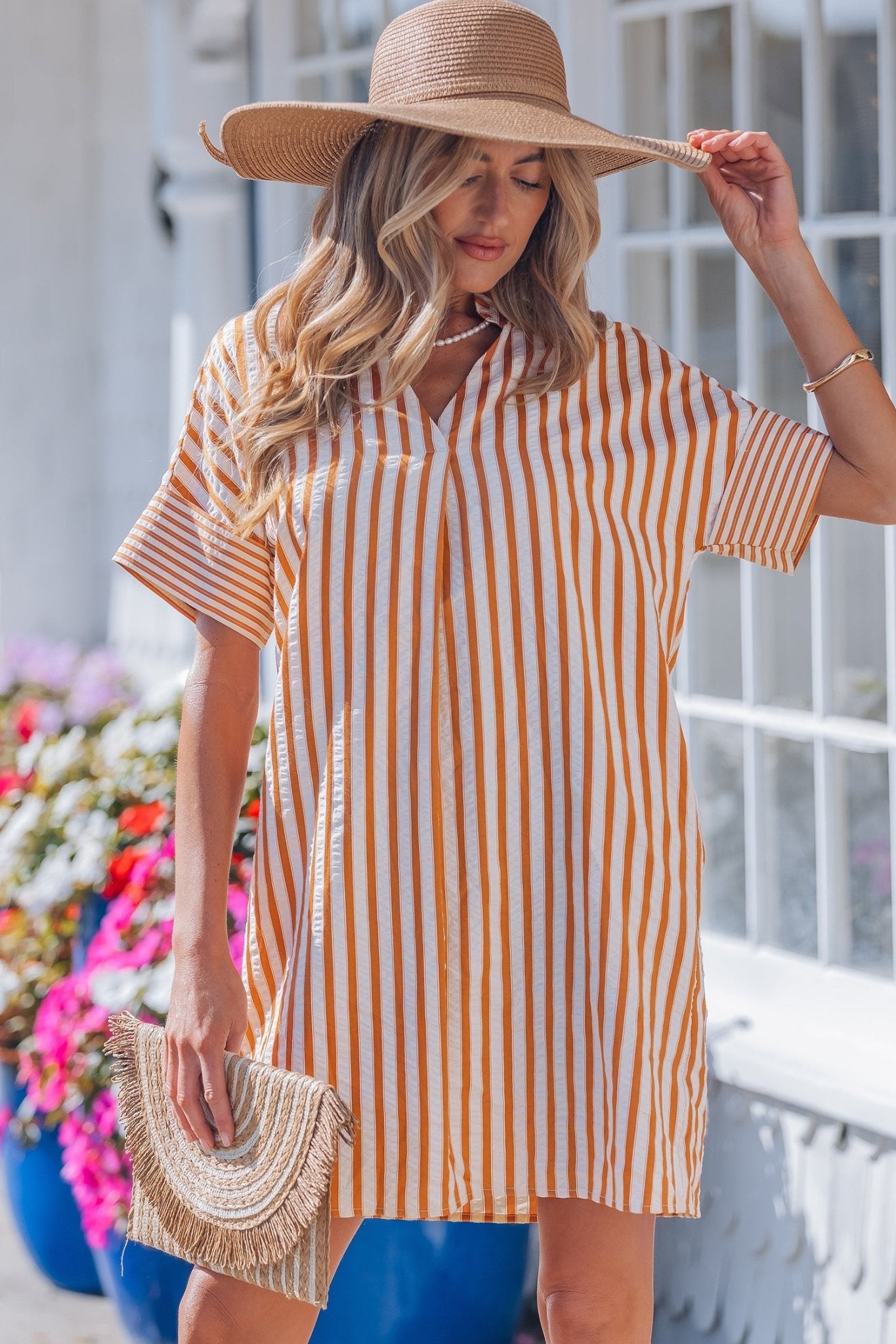 Darcy Cuffs Shift Mini Dress - Hello Beautiful BoutiqueMini DressesThreaded Pear