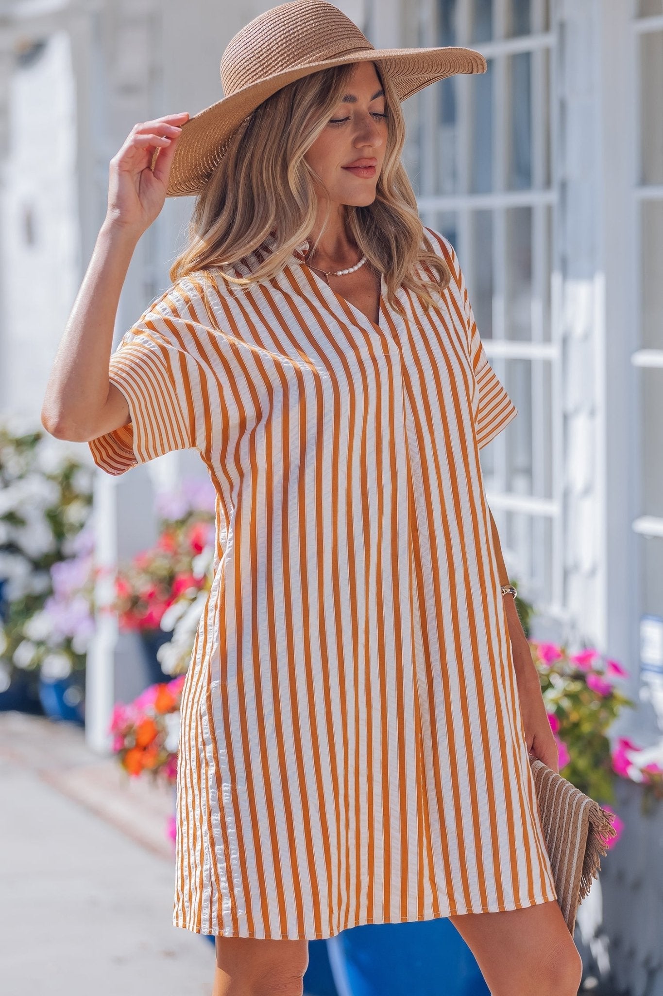 Darcy Cuffs Shift Mini Dress - Hello Beautiful BoutiqueMini DressesThreaded Pear