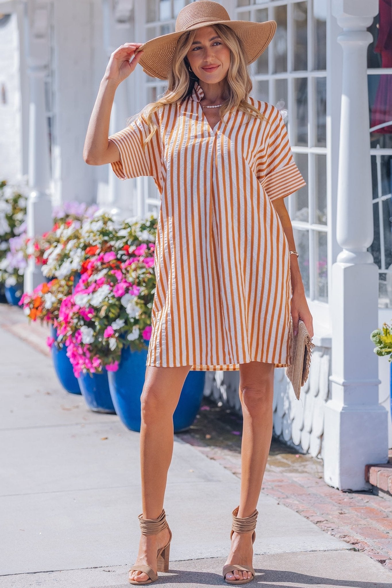 Darcy Cuffs Shift Mini Dress - Hello Beautiful BoutiqueMini DressesThreaded Pear