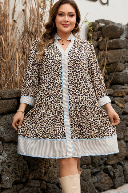 Davina Long Sleeve Mini PLUS Dress - Hello Beautiful BoutiquePlus Size Mini DressesThreaded Pear