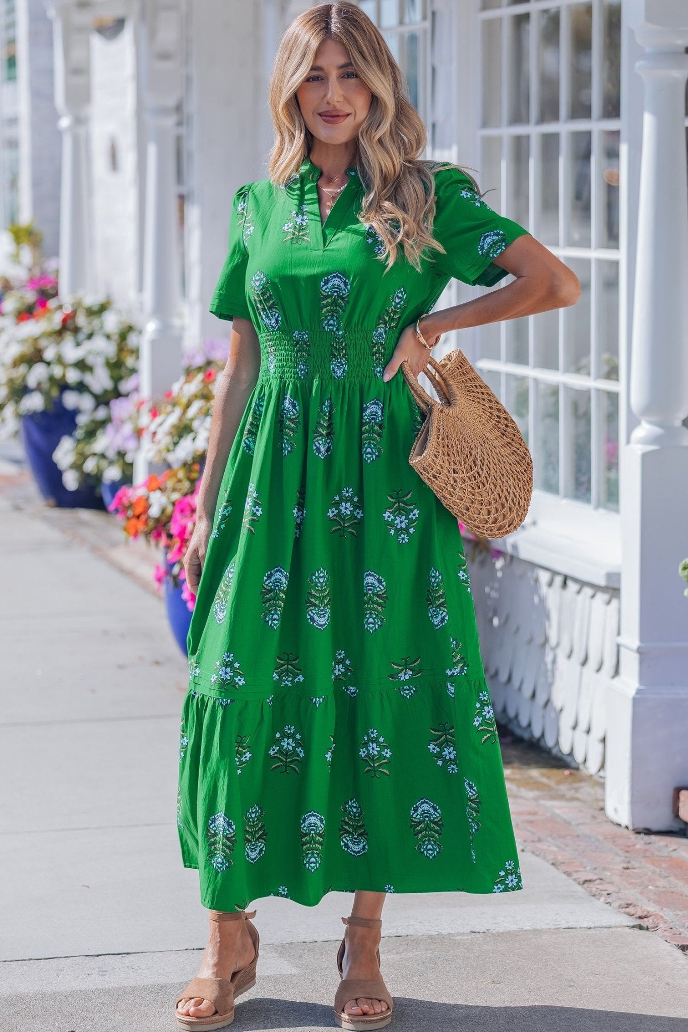 Davina Ruffle Hem Maxi Dress - Hello Beautiful BoutiqueMaxi DressesThreaded Pear