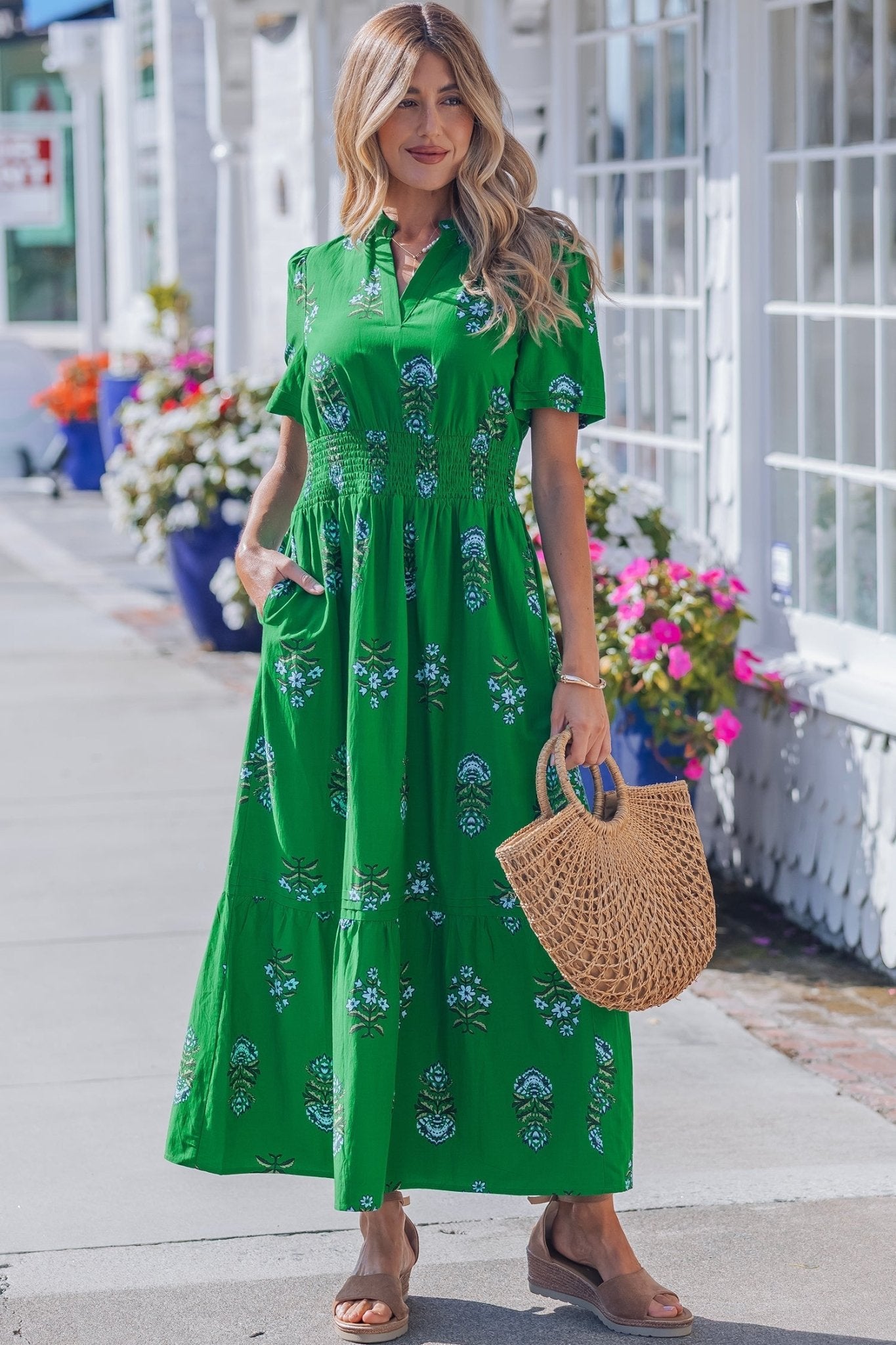Davina Ruffle Hem Maxi Dress - Hello Beautiful BoutiqueMaxi DressesThreaded Pear