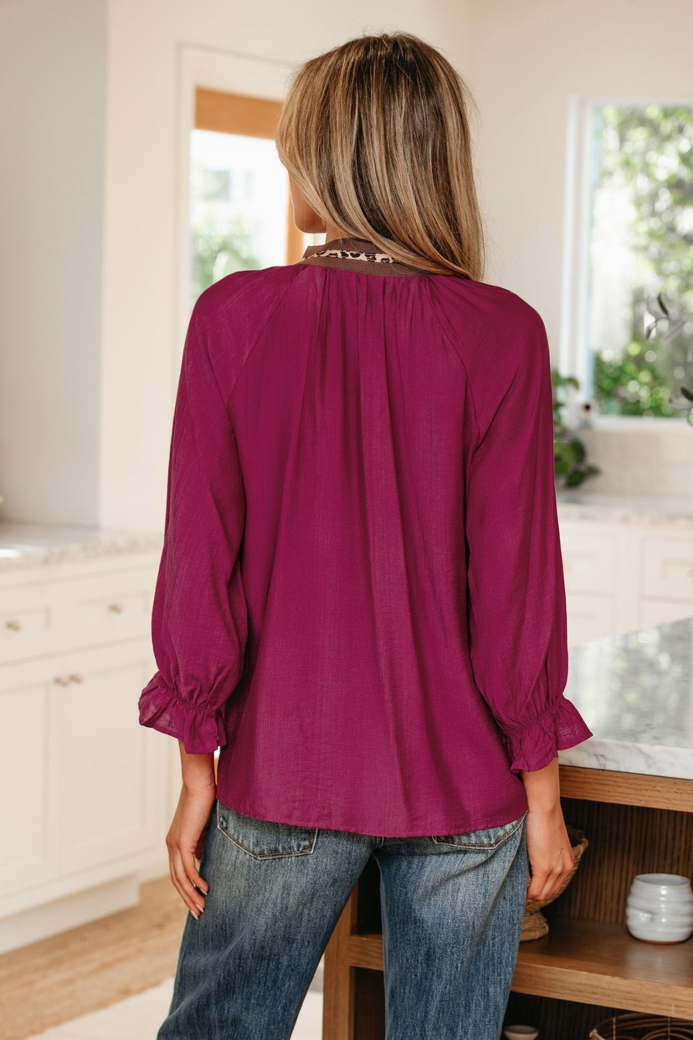 Deborah Flounced Bracelet Sleeve Blouse - Hello Beautiful BoutiqueBlouses & ShirtsThreaded Pear