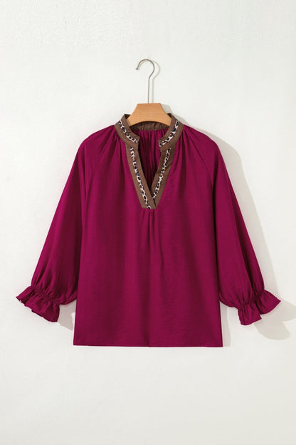 Deborah Flounced Bracelet Sleeve Blouse - Hello Beautiful BoutiqueBlouses & ShirtsThreaded Pear
