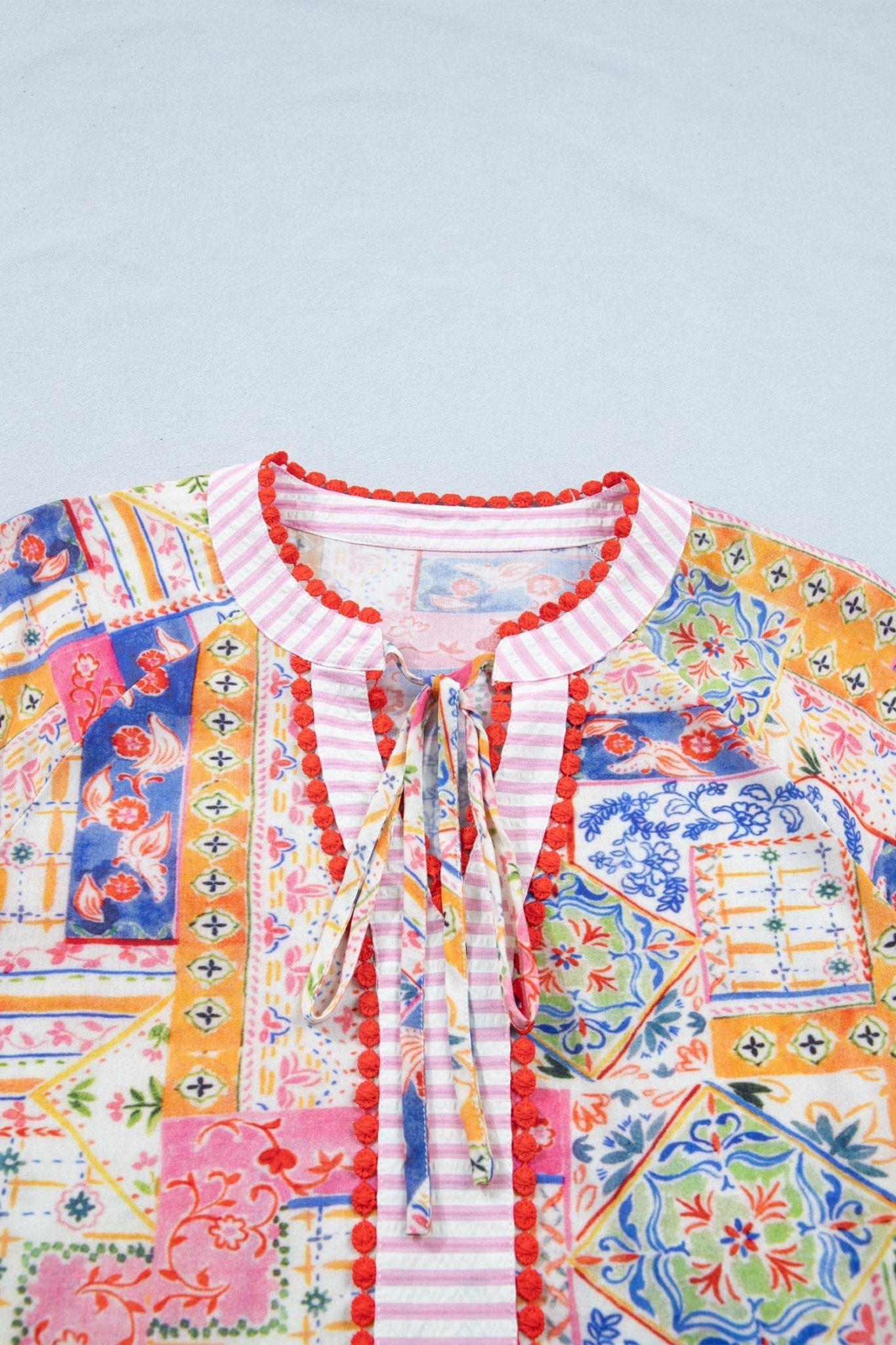 Deborah Print Short Sleeve Blouse - Hello Beautiful BoutiqueBlouses & ShirtsThreaded Pear