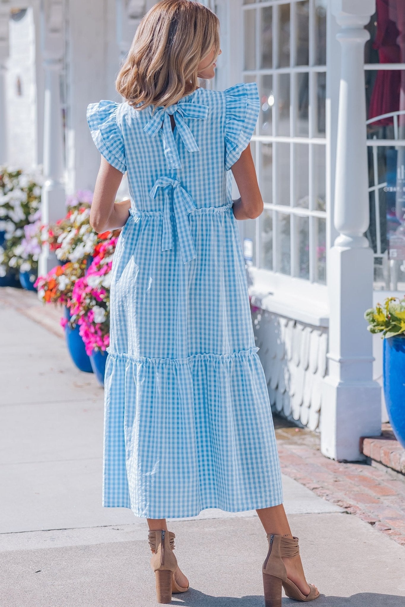 Deborah Sleeve Gingham Maxi Dress - Hello Beautiful BoutiqueMaxi DressesThreaded Pear