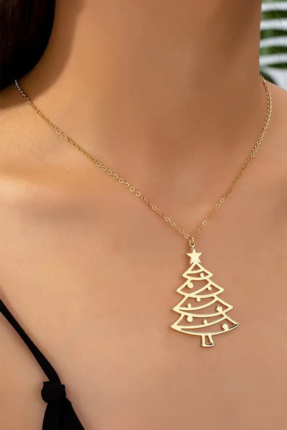 Delilah Hollowed Christmas Tree Necklace - Hello Beautiful BoutiqueJewelryThreaded Pear