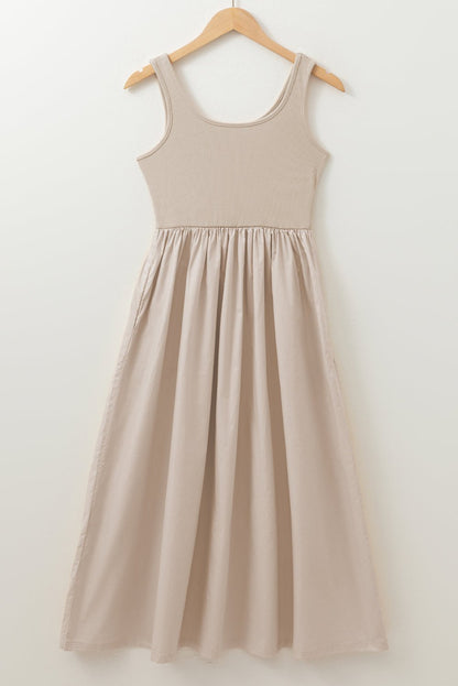 Della Pleated Sleeveless Long Dress - Hello Beautiful BoutiqueMaxi DressesThreaded Pear