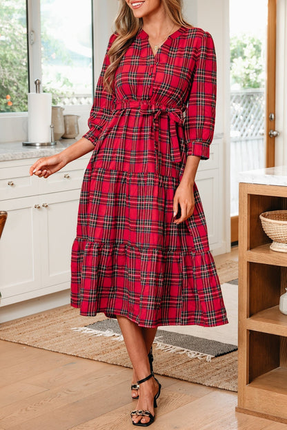 Della Ruffle Hem Long Dress - Hello Beautiful BoutiqueMaxi DressesThreaded Pear