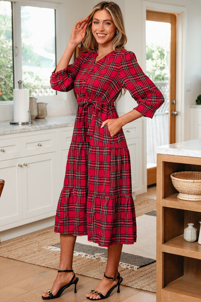 Della Ruffle Hem Long Dress - Hello Beautiful BoutiqueMaxi DressesThreaded Pear