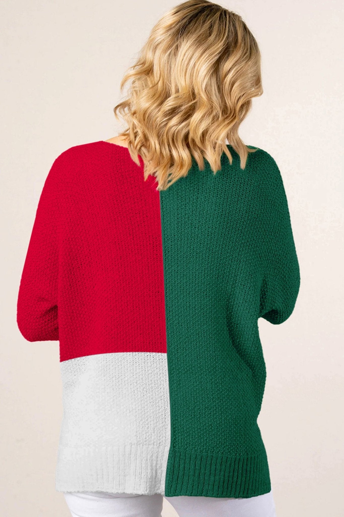 Demi Block Knit Loose Sweater - Hello Beautiful BoutiqueSweatersThreaded Pear