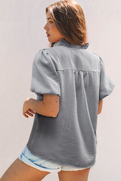 Demi Short Bubble Sleeve Shirt - Hello Beautiful BoutiqueBlouses & ShirtsThreaded Pear