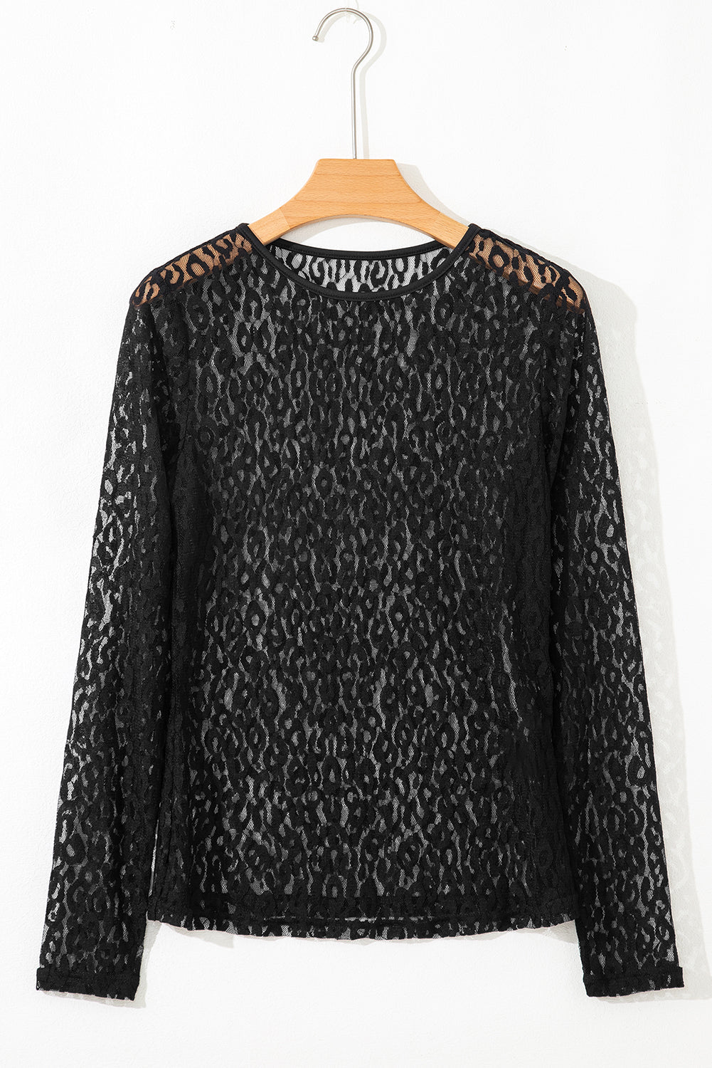 Denver Pattern Sheer Mesh Long Sleeve Top - Hello Beautiful BoutiqueLong Sleeve TopsThreaded Pear