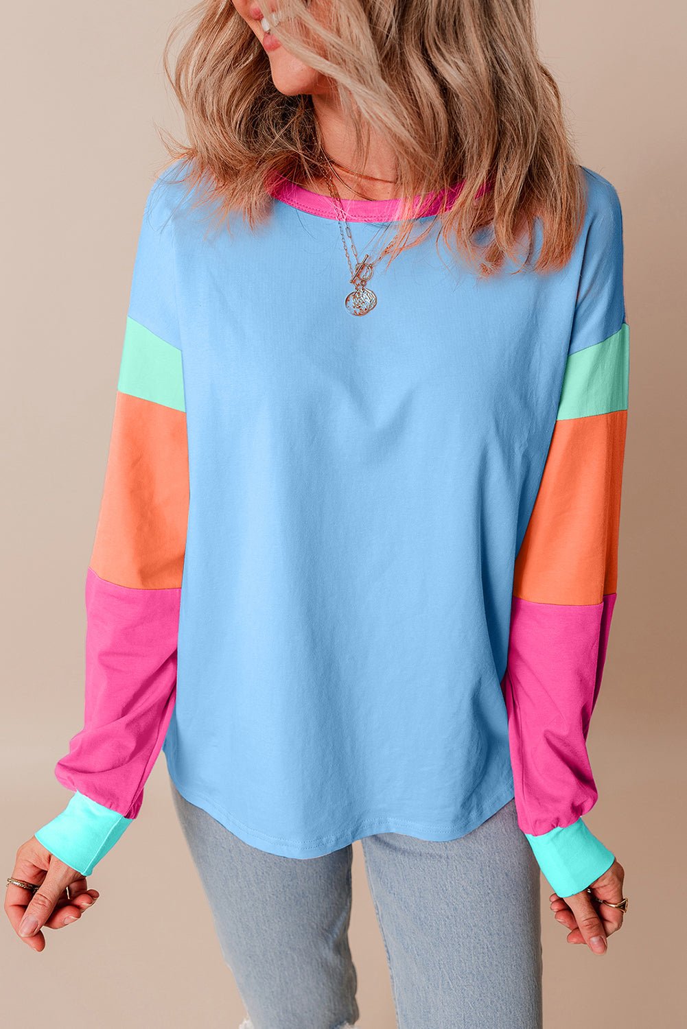 Denver Sleeve Loose top Long Sleeve Top - Hello Beautiful BoutiqueLong Sleeve TopsThreaded Pear