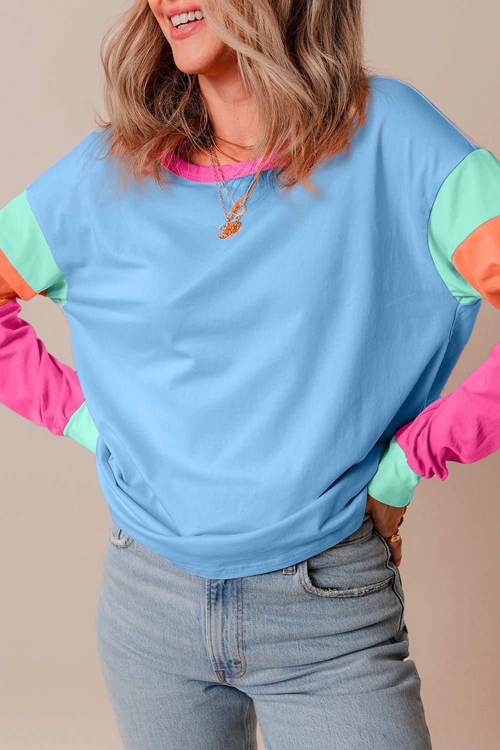 Denver Sleeve Loose top Long Sleeve Top - Hello Beautiful BoutiqueLong Sleeve TopsThreaded Pear
