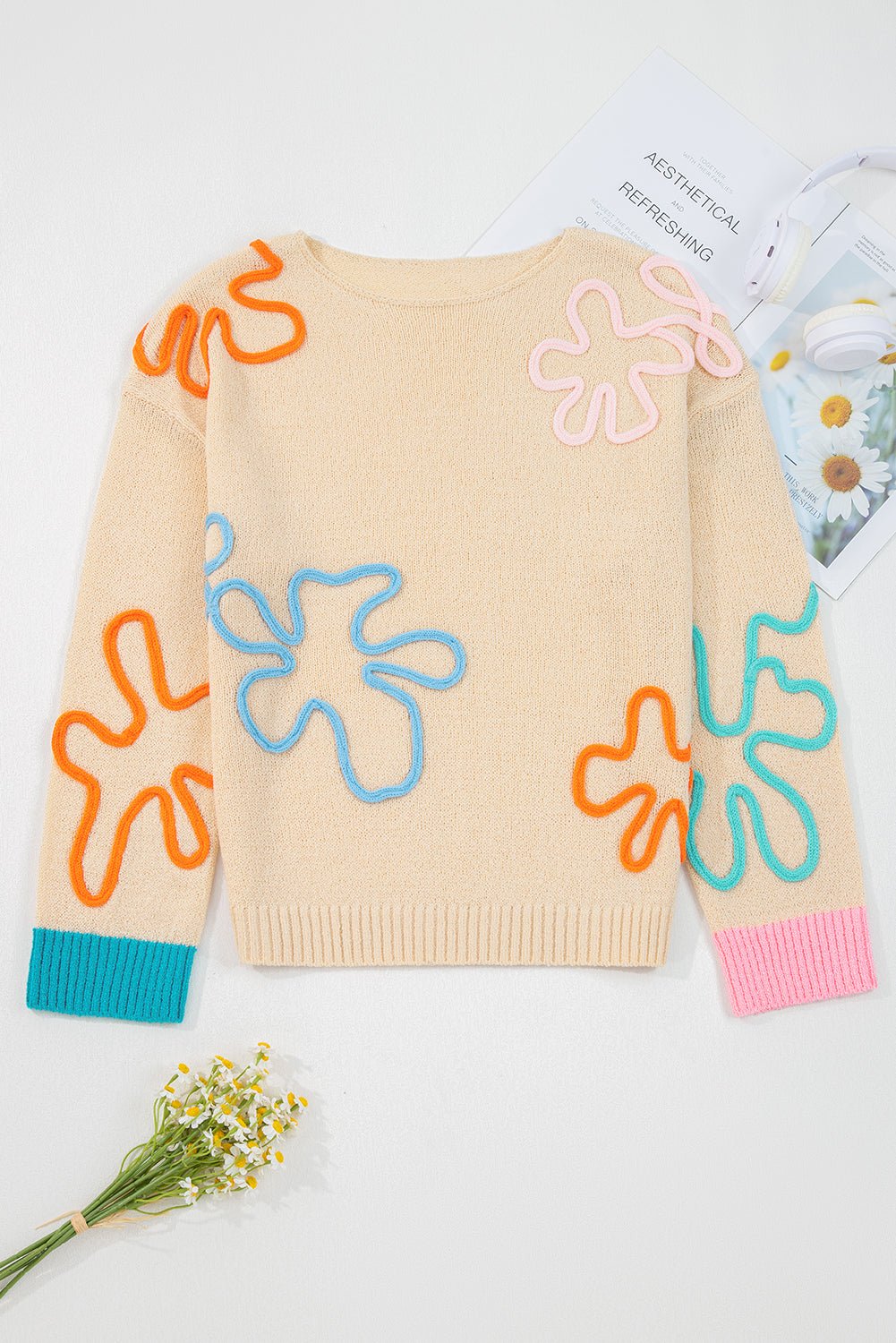 Destiny Colorblock Cuffed Loose Sweater - Hello Beautiful Boutique15% OFFThreaded Pear