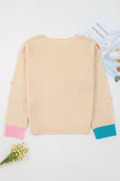 Destiny Colorblock Cuffed Loose Sweater - Hello Beautiful Boutique15% OFFThreaded Pear