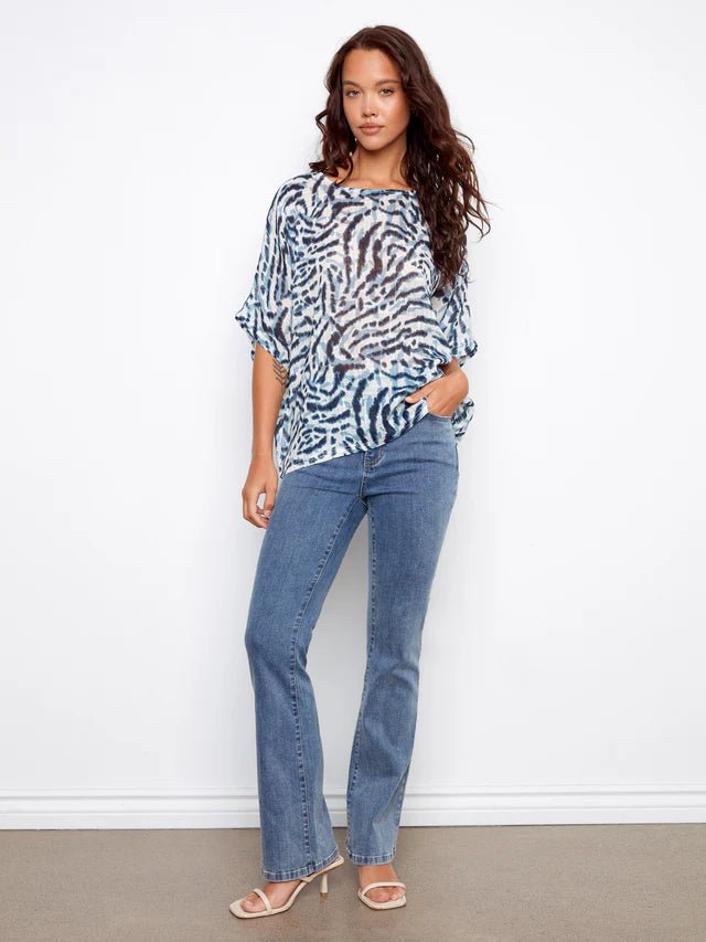 Dolman Cotton Blouse C4296 - Hello Beautiful BoutiqueTopCharlie B