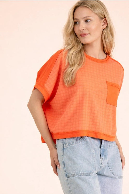 Dolman Sleeve Textured Top - Hello Beautiful BoutiqueTopVery J