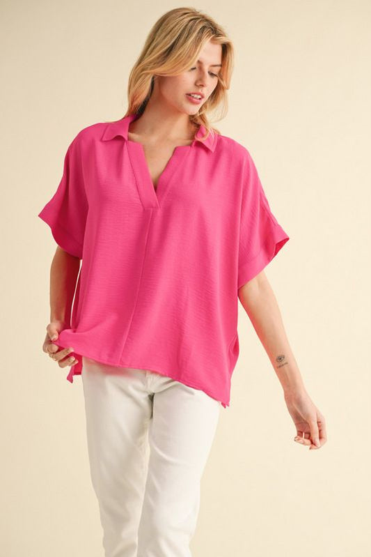 Dolman Sleeve Top with vented hemline 13393 - Hello Beautiful BoutiqueTopJodifl