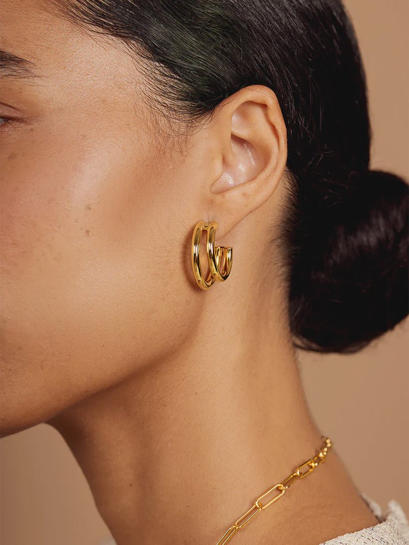 Double Hoop RE2749 - Hello Beautiful BoutiqueEarringRho
