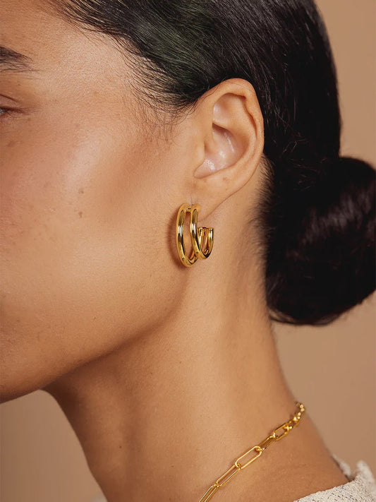 Double Hoop RE2749 - Hello Beautiful BoutiqueEarringRho