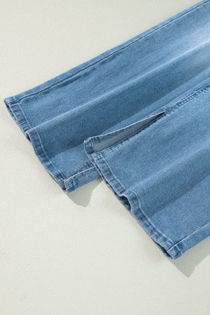 Dream Slit Leg Straight Jeans - Hello Beautiful BoutiqueJeansThreaded Pear