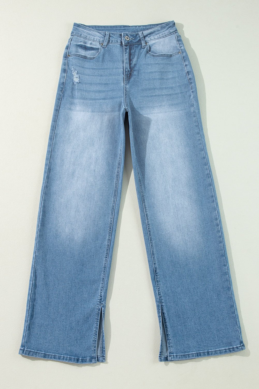 Dream Slit Leg Straight Jeans - Hello Beautiful BoutiqueJeansThreaded Pear