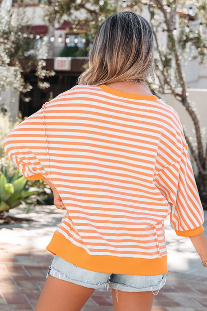 Dulce Seam Patchwork Pullover Top - Hello Beautiful BoutiqueTops & TeesThreaded Pear