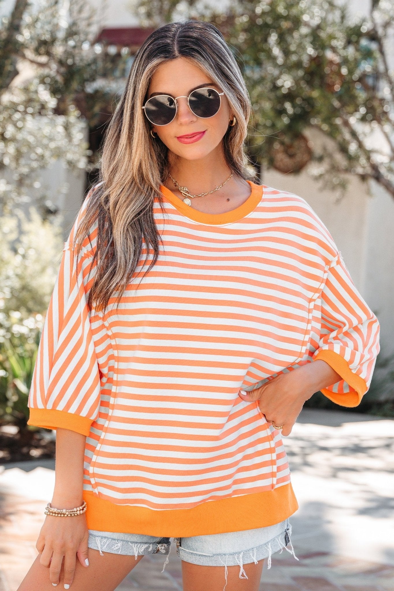 Dulce Seam Patchwork Pullover Top - Hello Beautiful BoutiqueTops & TeesThreaded Pear
