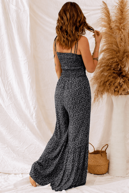 Dulce Wide Leg Floral Jumpsuit - Hello Beautiful BoutiqueJumpsuits & RompersThreaded Pear