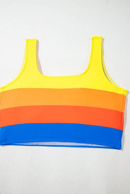 Dylan Colorblock Square Top - Hello Beautiful BoutiqueHigh Waisted SwimsuitThreaded Pear