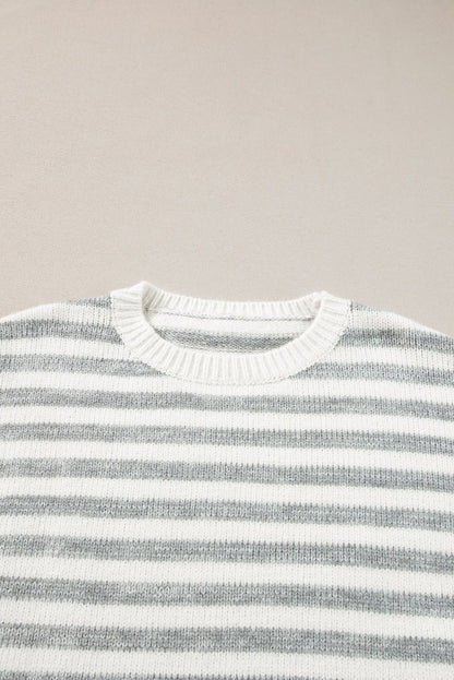 Dylan Stripe Drop Shoulder Sweater - Hello Beautiful BoutiqueSweatersThreaded Pear
