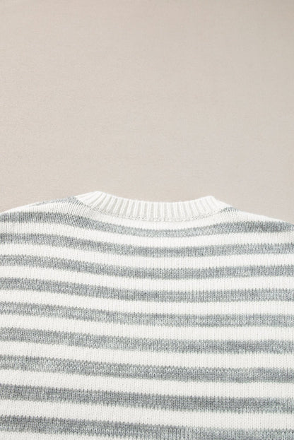 Dylan Stripe Drop Shoulder Sweater - Hello Beautiful BoutiqueSweatersThreaded Pear