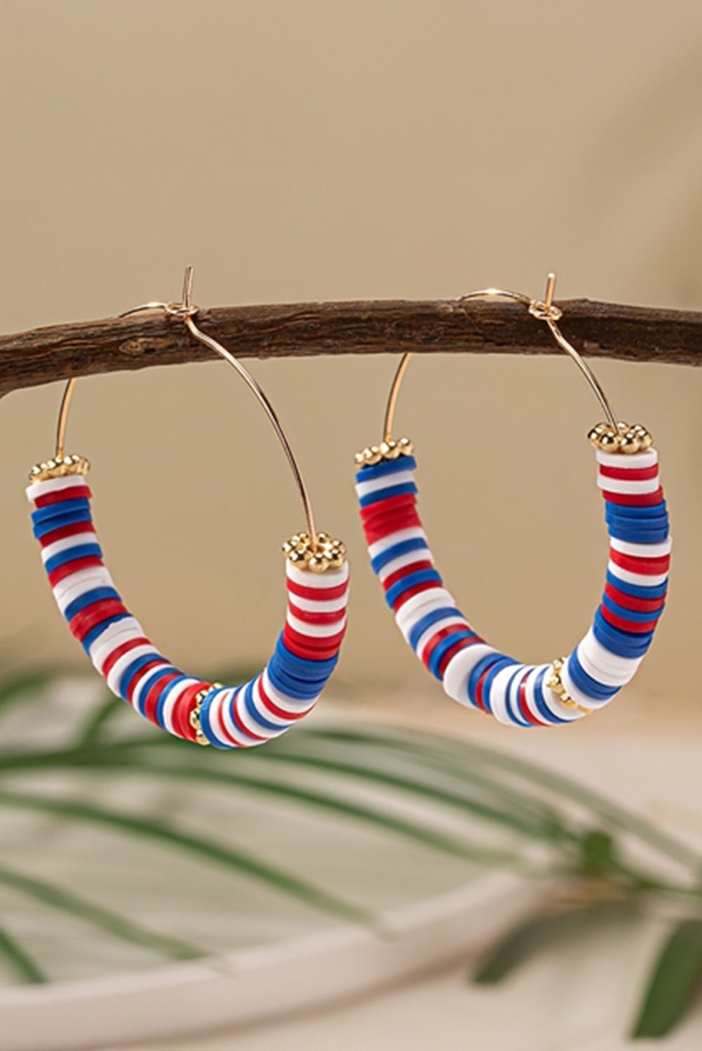 Eden Beaded Large Hoop Earrings - Hello Beautiful BoutiqueJewelryThreaded Pear
