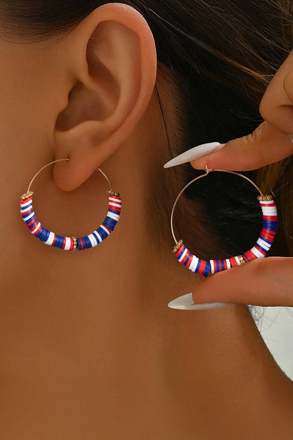 Eden Beaded Large Hoop Earrings - Hello Beautiful BoutiqueJewelryThreaded Pear